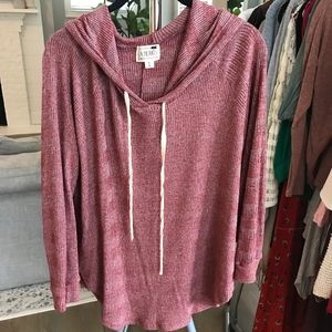 Red Hooded Top with drawstrings